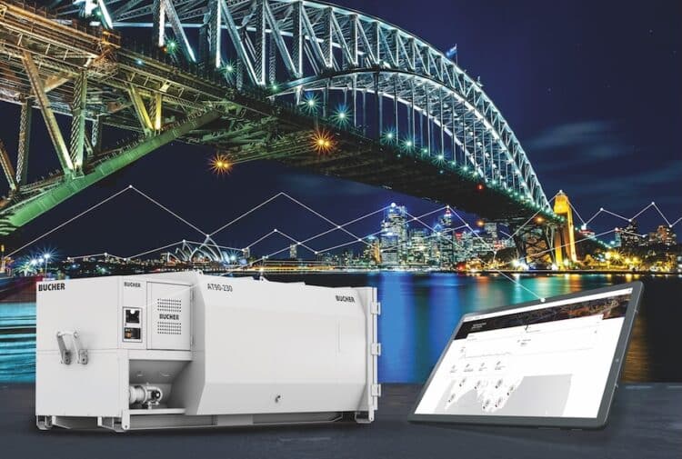 Bucher Compactor Connect provides live data and machine status on bulk waste compactors. Image: Bucher Municipal
