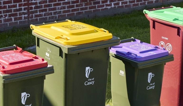 City of Casey to roll out new purple glass recycling bin